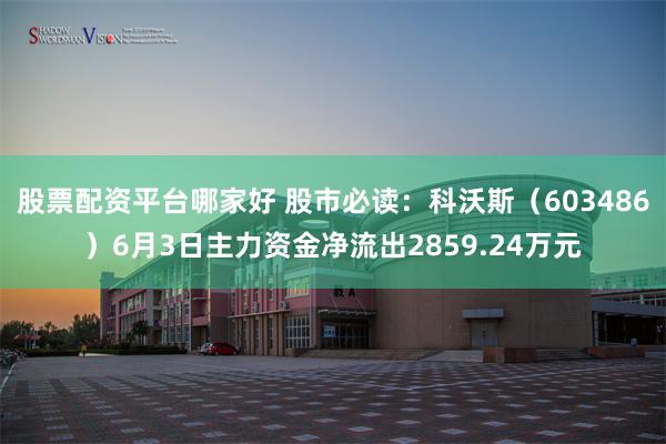 股票配资平台哪家好 股市必读：科沃斯（603486）6月3日主力资金净流出2859.24万元