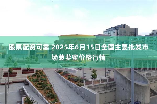 股票配资可靠 2025年6月15日全国主要批发市场菠萝蜜价格行情