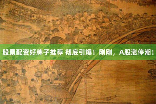 股票配资好牌子推荐 彻底引爆！刚刚，A股涨停潮！