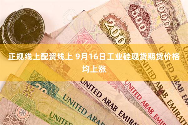 正规线上配资线上 9月16日工业硅现货期货价格均上涨